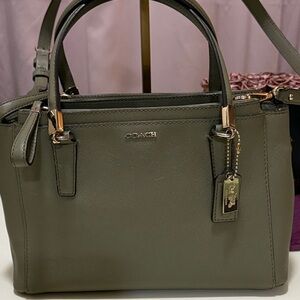 Coach Mini Christie Carry-all Olive Green Leather Satchel